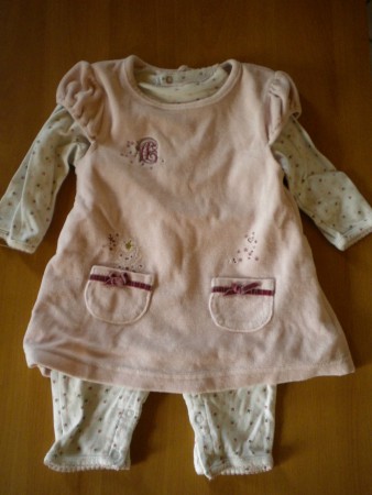 Ensemble 2 pièces (robe et barboteuse) REF 29V6